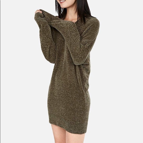 express chenille sweater dress